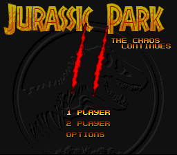 Jurassic Park Part 2 - The Chaos Continues Title Screen